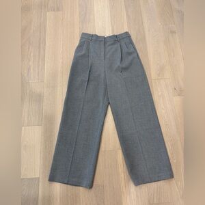 Aritzia Wide-Leg Trousers in Charcoal